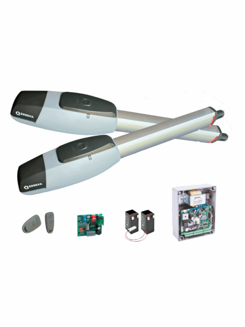 Kit Kairos Rápido Electromecánico Erreka 24 VDC Batientes de Hasta 2.50 Metros por Hoja